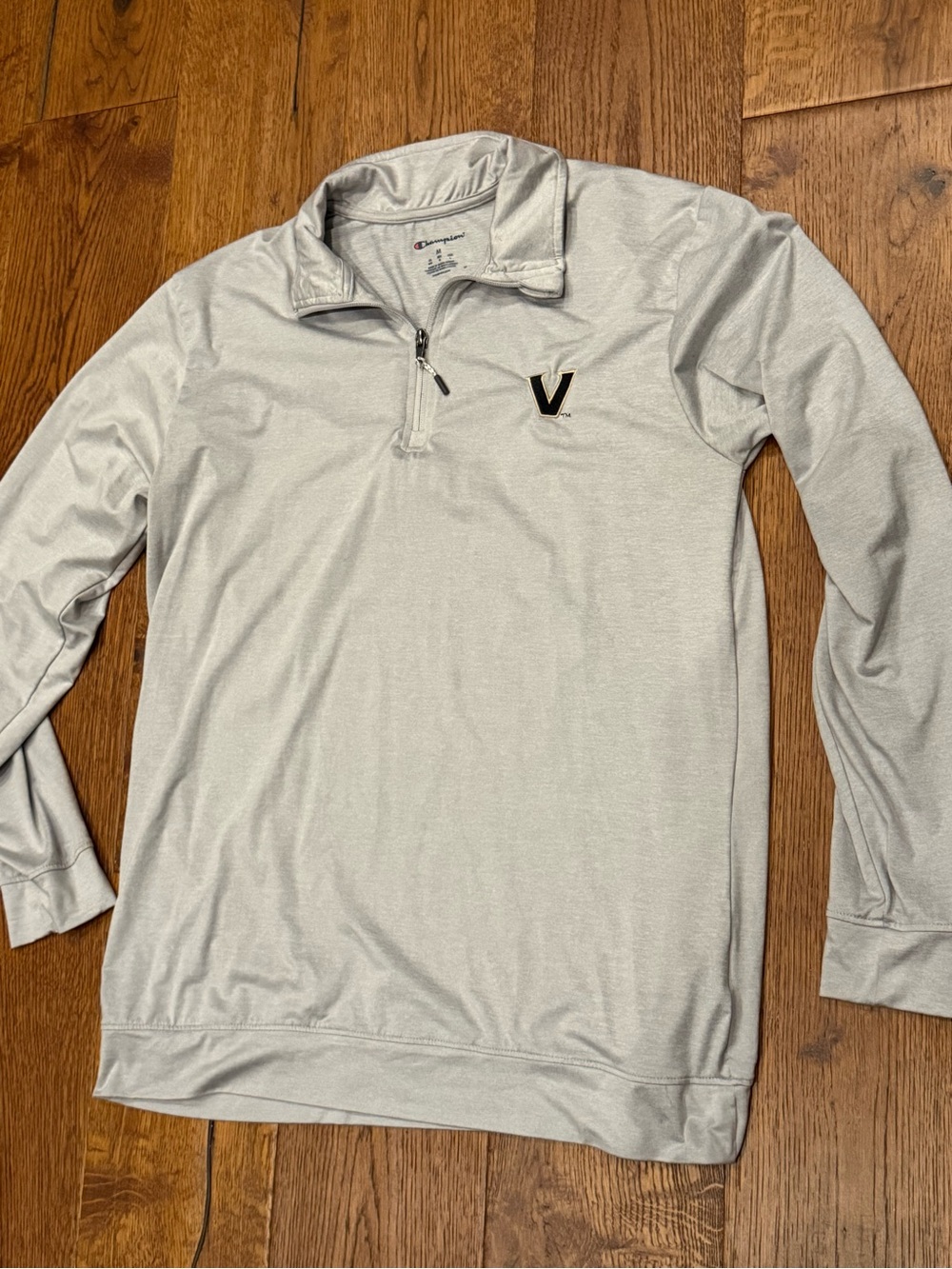 Champion Vanderbilt NACC Quarter Zip Pullover Mens Medium Gray